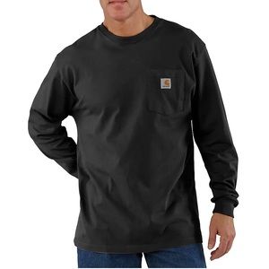 Black sleeve cotton carhartt long sleeve shirt